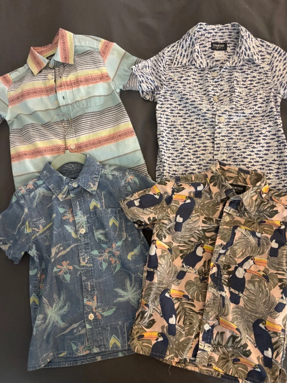 OshKosh B’gosh 3T Boys Hawaiian Shirts (4 Shirt Bundle)